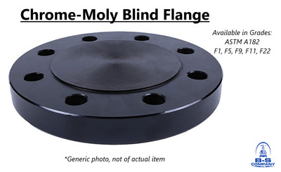 Blind Flange 1'' 300 Raised Face ASTM A182 F5 Chrome Moly Alloy ANSI B16.5 