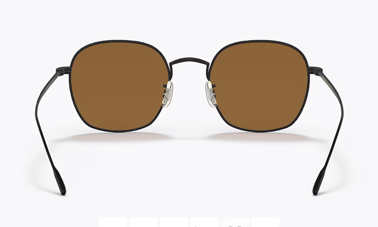 Pre-owned Oliver Peoples Ades Titanium Sun 50mm In True Brown Msrp$619 Aubrey Plaza's Fav
