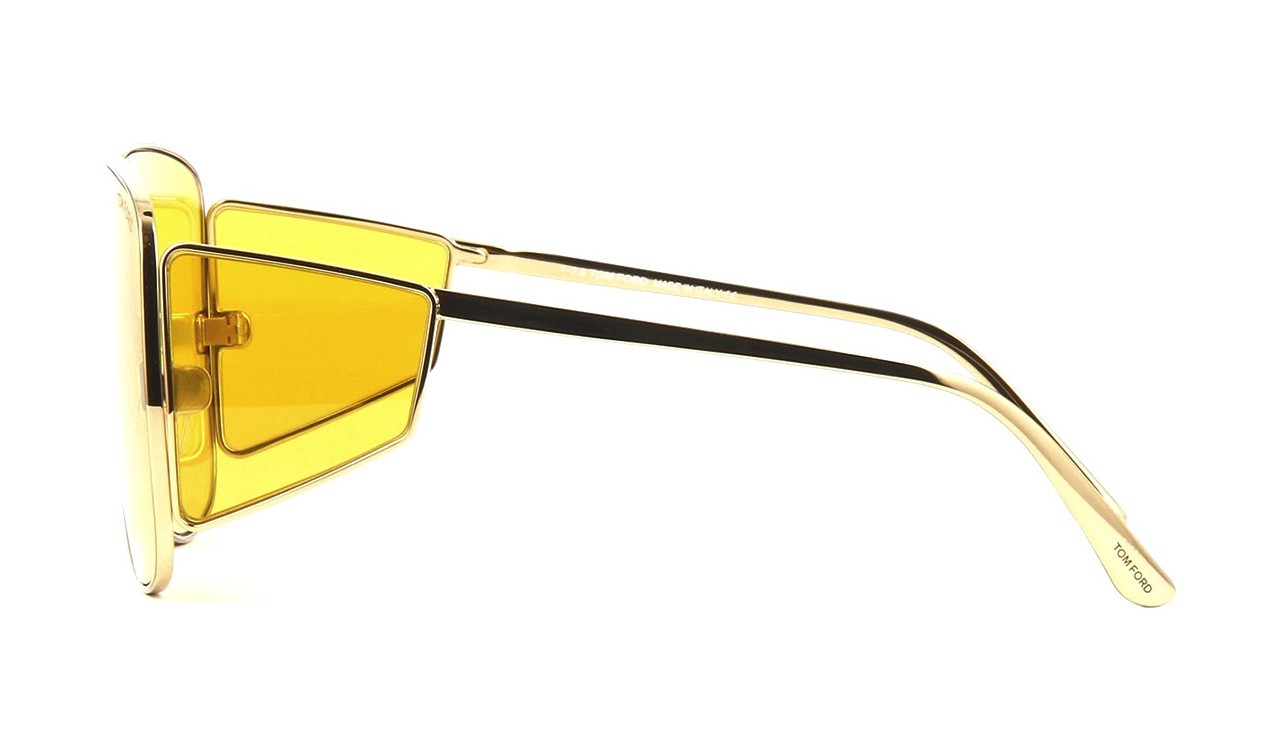 Pre-owned Tom Ford Bronson Ft 1044 Shiny Black/brown (01e) Sunglasses