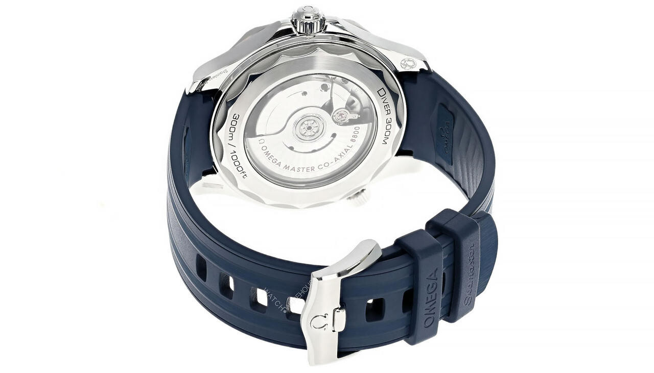 Pre-owned Omega Seamaster 42mm Gray Dial Rubber Men's Watch 210.32.42.20.06.001
