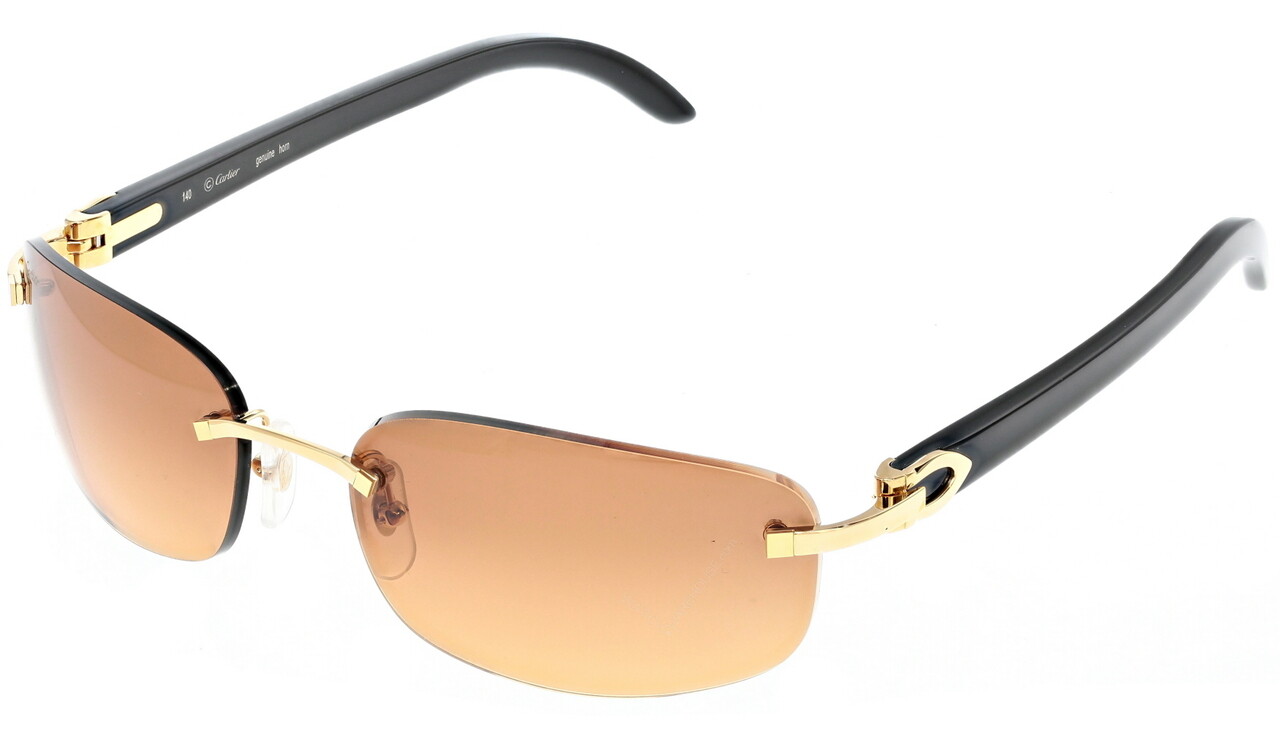 CARTIER BROWN WITH BLACK AND GOLD BUFFALO HORN MEN'S CARTIER BROWN WITH BLACK AND GOLD BUFFALO HORN MEN'S