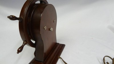 Sessions Wood Brass Ships Wheel Military Time Seven Seas Nautical Mantle Clock