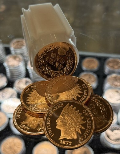 LOT OF 100 X 1 OZ 1877 Indian Head Cent * 1 OZ FINE COPPER ROUND BULLION LOT 100
