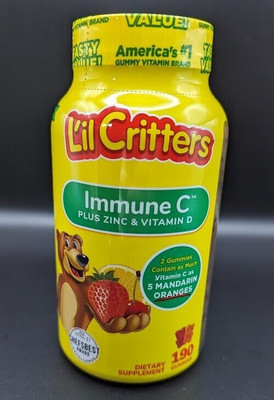 L'il Critters Immune C Plus Zinc & Vitamin D - 190 Gummies Exp 03/25