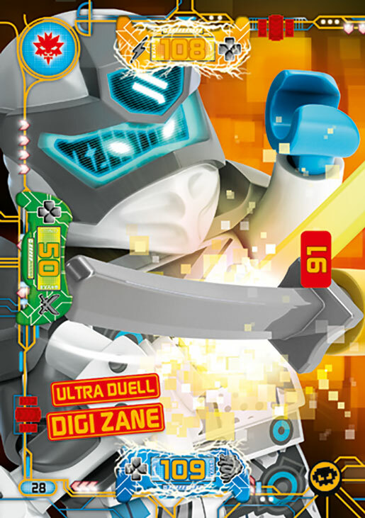 LEGO Ninjago Series Card 28 Ultra Duel Digi Zane Ultra Good vs  Evil