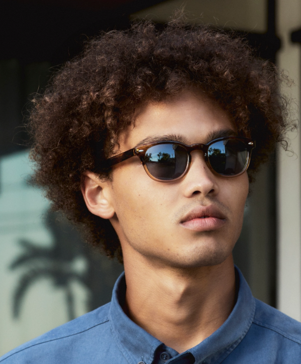 Pre-owned Oliver Peoples Keenan 51mm Polarized Sun In 362 Horn Ov5418su Msrp$532 Rarefind In Canarywood Cobalto