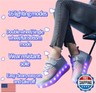 Ehauuo Roller Skates with USB Charging, Light Up Kids Wheels, Rechargeable LED Flashing Roller Shoes for Girls and Boys, Birthday and