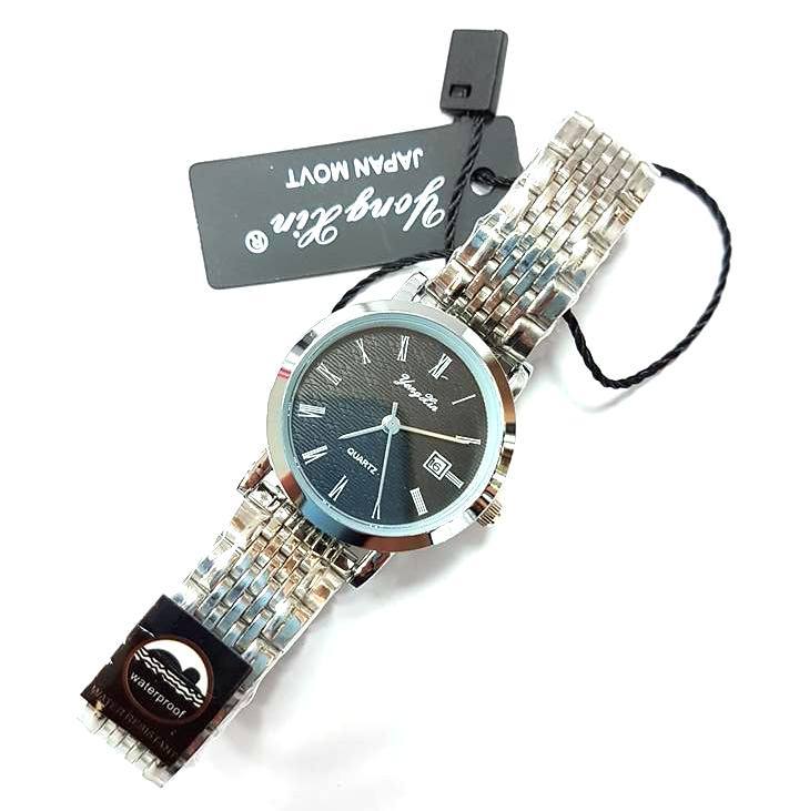 Orologio Da Polso Donna KB-5557-B Analogico Quarzo Moderno Silver Quad Nero lac