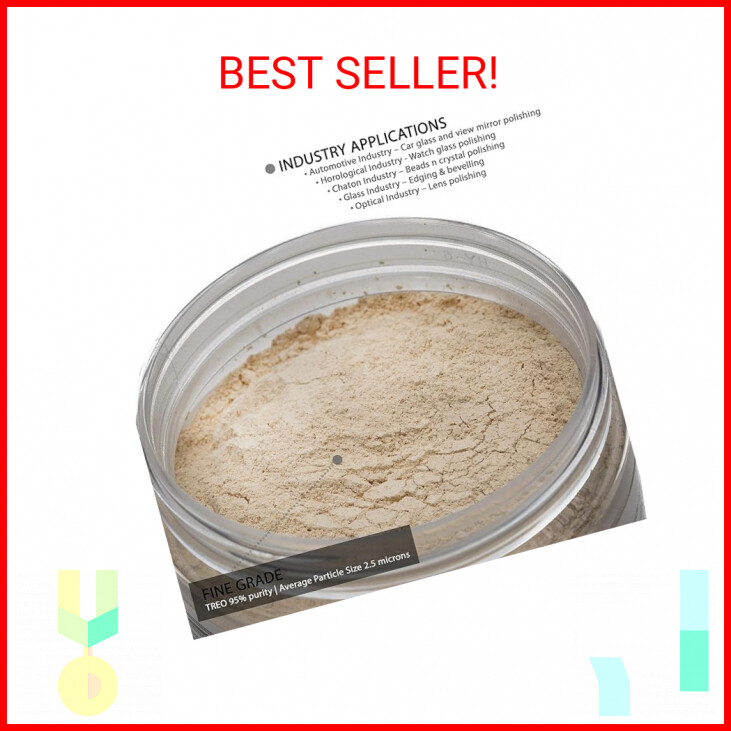 Glass Polish 90001 Cerium Oxide Fine Grade Glass Polishing Powder - TREO 95%