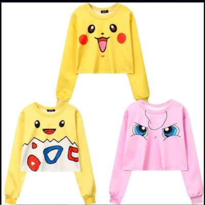 Anime Sweater/Pullover Crop Top Sexy, Pocket Monster