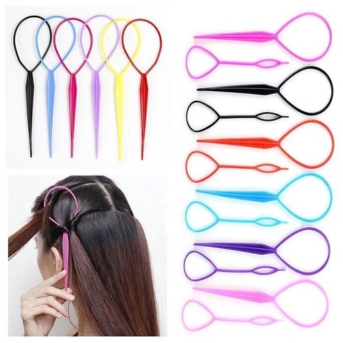 Womens Girl Plastic Magic Topsy Tail Hair Braid Ponytail Styling Maker Clip Tool