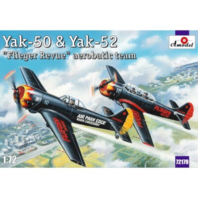 Amodel 72179 Plastic model airplane kit Scale 1:72 Yak-50 & Yak-52 - kits models