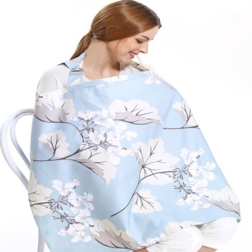 Baby Mum Breastfeeding Nursing Poncho Cover Up Under Covers Cotton Blanket Shawl