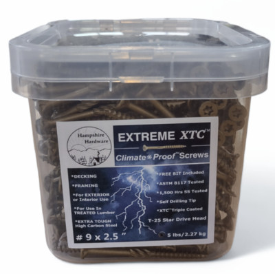 XTC  Climate Proof  Decking and Framing Screws #9 x 2.5''