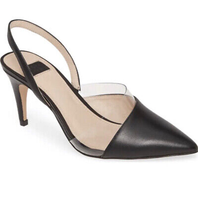 Louise et Cie slingback pumps size 7.5 black leather heels