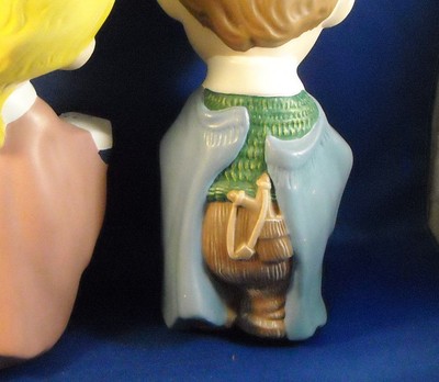 VINTAGE SET OF [2] LG. HANDMADE CERAMIC CHOIR KIDS - SINGING - PRAYING 12