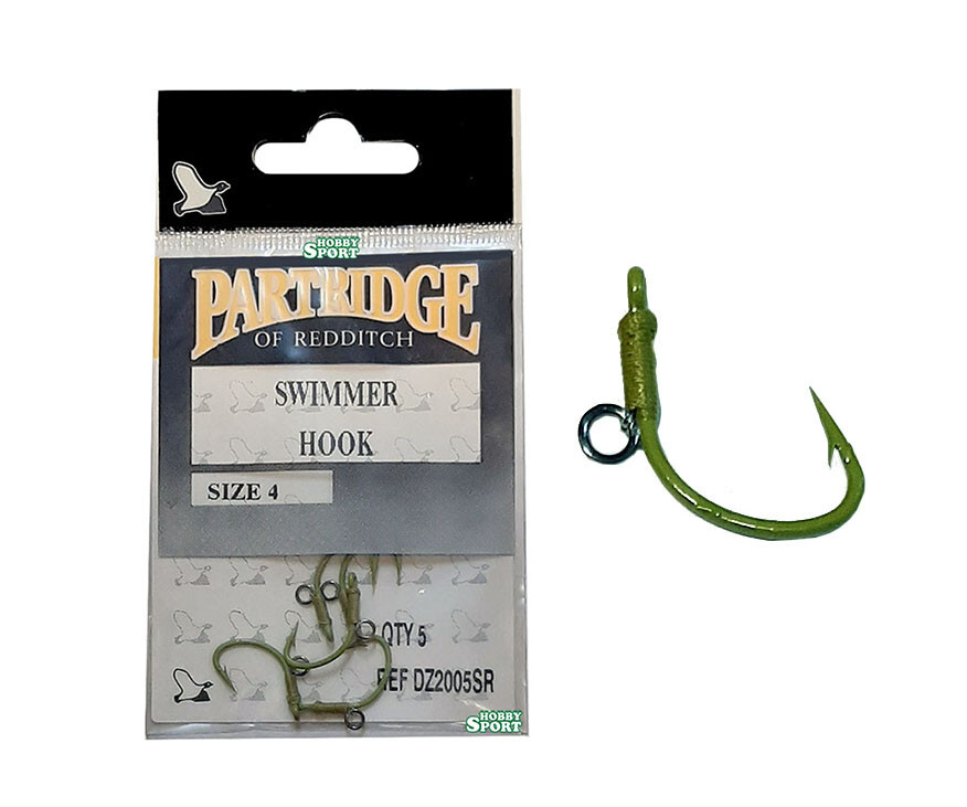 AMI CARPFISHING SWIMMER HOOKS PARTRIDGE  SIZE 4  PESCA AMUR ORIGINALI INGLESI