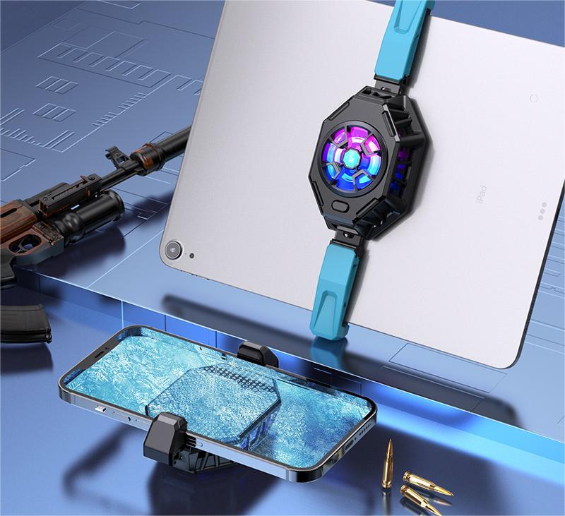Mobile Phone ipad Cooler External Radiator Heat Sink Cooling Fan Holder