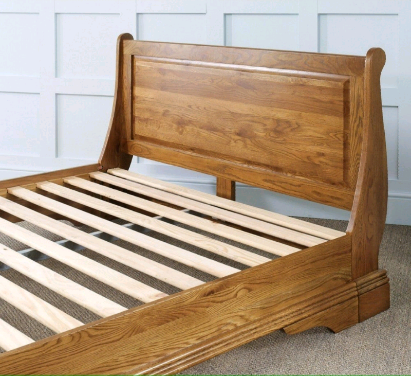 Sold STC Double Solid Oak Sleigh Bed in Honiton, Devon