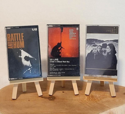 U2 Cassette Tape Lot of 3 - The Joshua Tree + Rattle and Hum + U2 Live