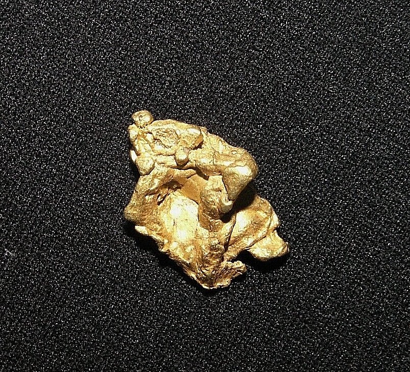 Gold Nugget Crystalline from Atlin BC, 2.44 Grams