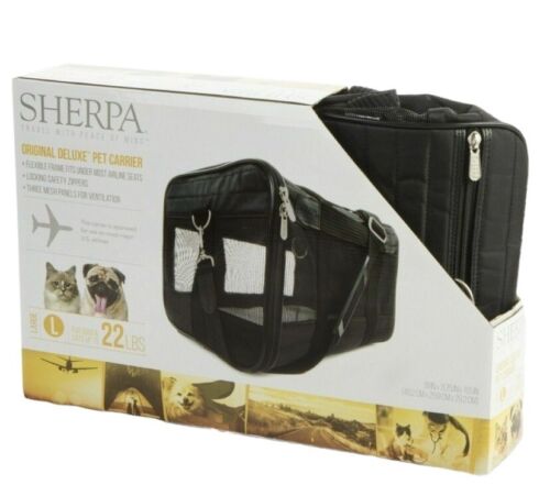 Sherpa Original Deluxe Pet Carrier, Large, New! Airline Appr