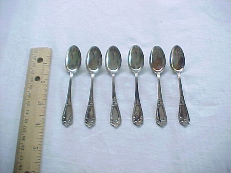 6 Demitasse Spoons 800 Silver Nice Pattern
