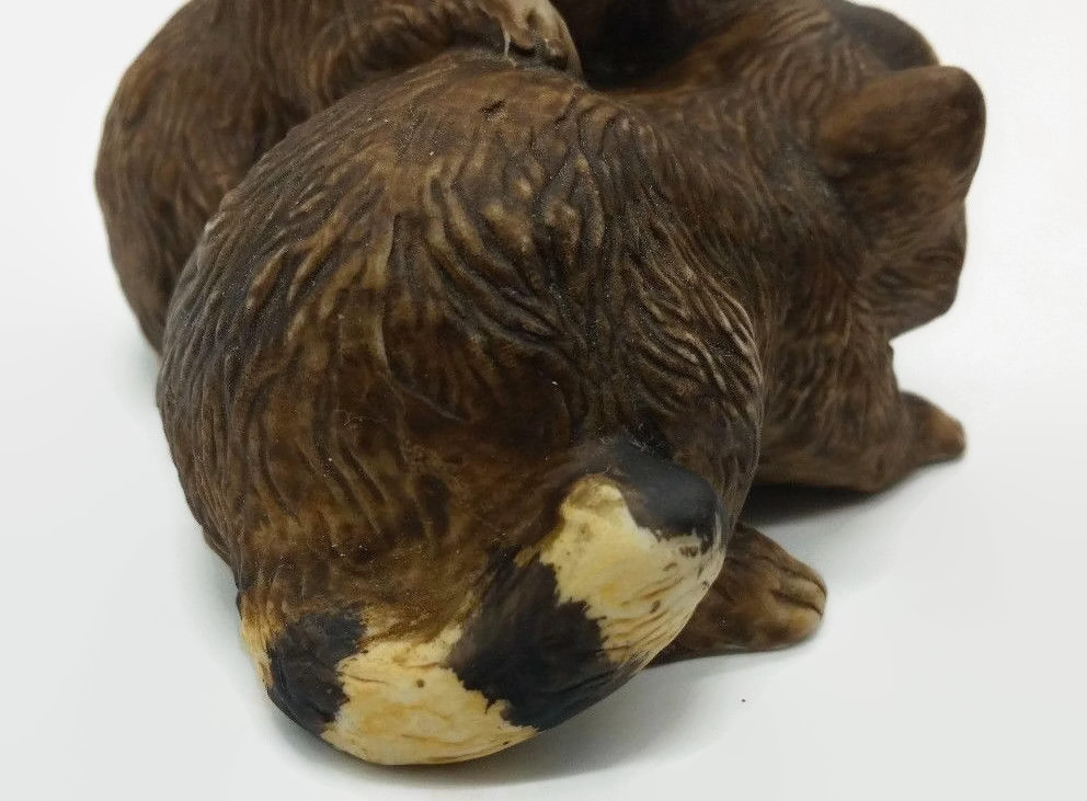 Homco Brown Wild Animal Baby Raccoon Kits Figurine Home Decor