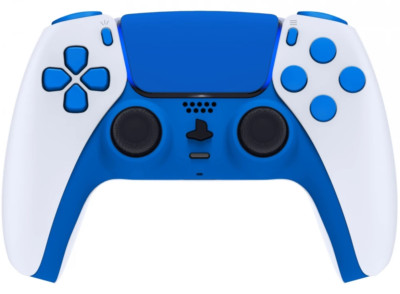 White/Blue Custom UN-Modded PRO Controller Unique Design compatible with PS5 OEM