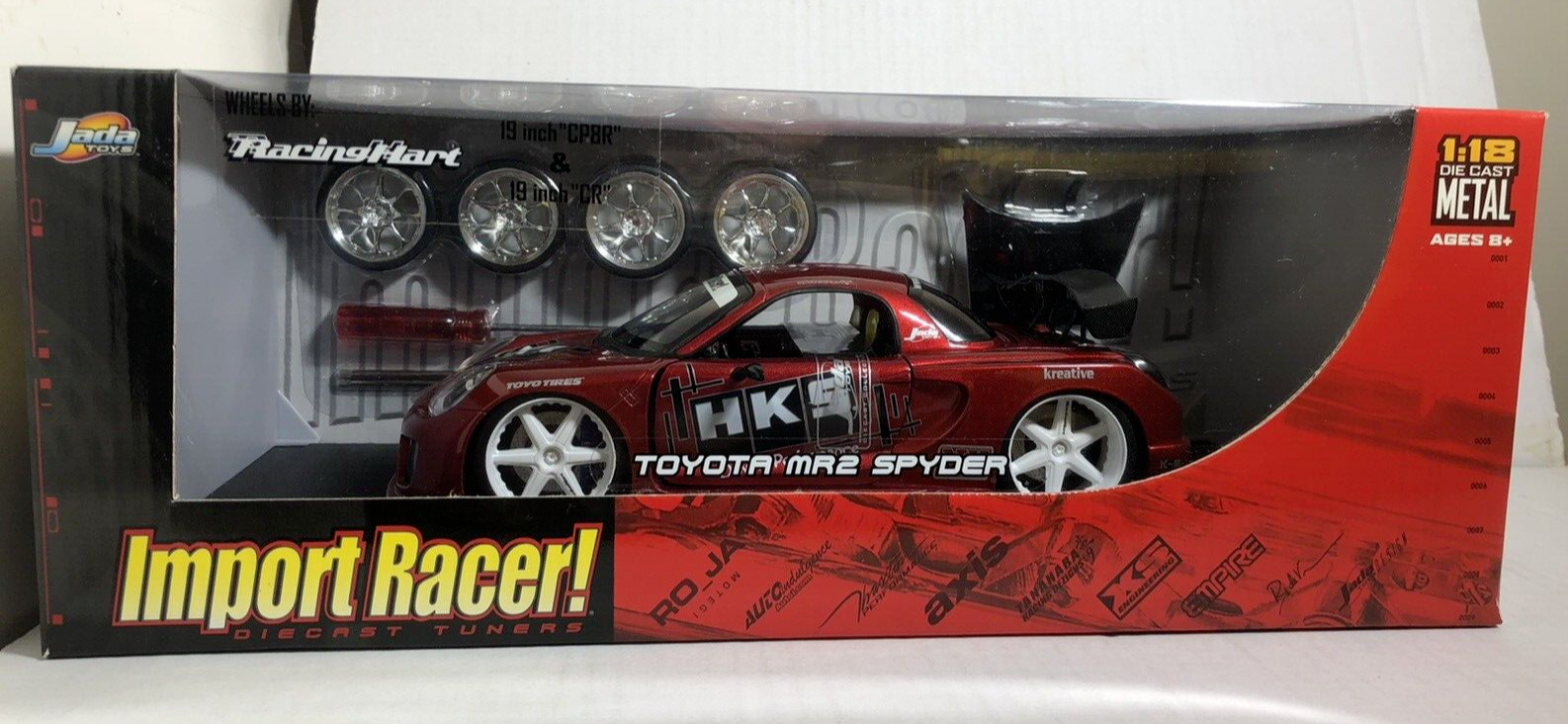 Jada Import Racer トヨタ MR2 スパイダー ミニカー JADA IMPORT RACER TOYOTA MR2 SPYDER RED 1:18 WITH EXTRA SET