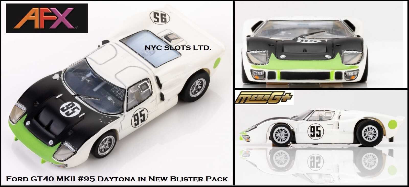 AFX Ford GT40 Mark II #95 ☆HOスロットカー/TYCO AFX Ford GT40 Mark II #95 ☆HOスロットカー/TYCO
