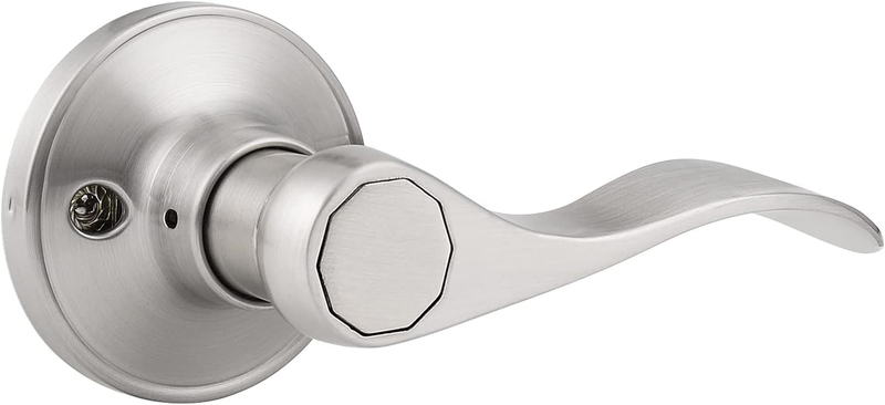 3 Pack Brushed Nickel Door Handle for Push Only, Wave Style Right Handing Dummy