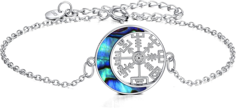 925 Sterling Silver Star of David/Compass Bracelet Jewelry Gifts for Women