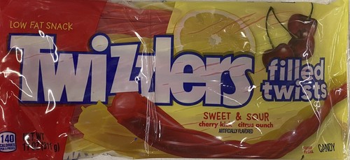 TWIZZLERS FILLED Twists Sweet & Sour CHERRY KICK CITRUS