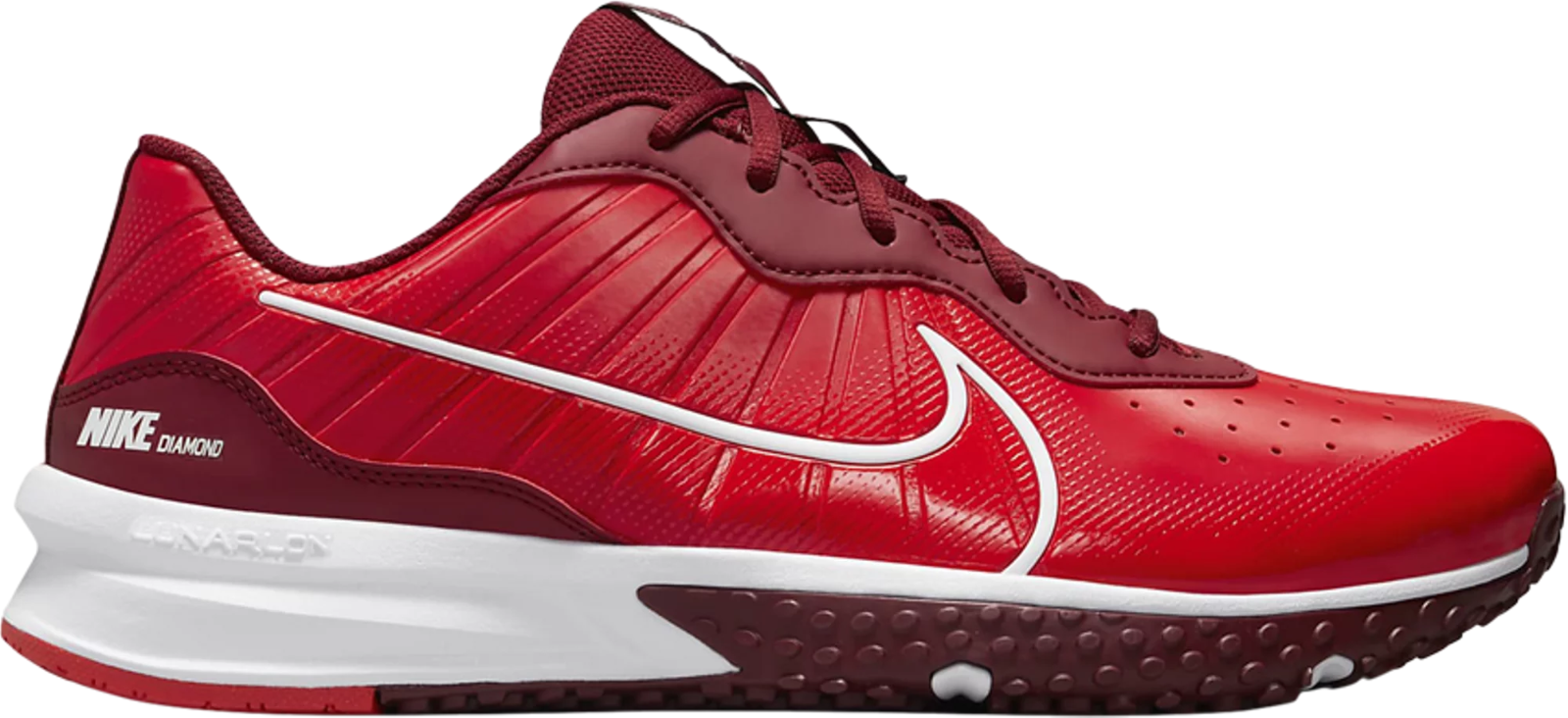 

Мужские кроссовки Nike Alpha Huarache Varsity 4 Turf University Red White DJ6518-616 9, Красный, Nike Alpha Huarache