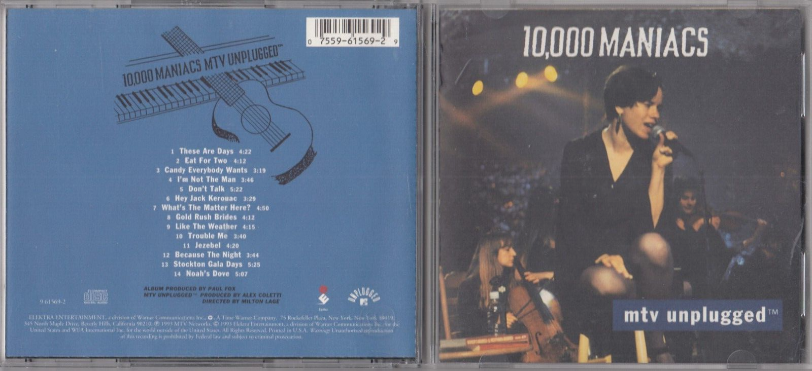 米2LP 10,000 Maniacs MTV Unplugged R17268686034978 Elektra /00660 10,000 Maniacs MTV Unplugged CD 1993 Elektra Entertainment