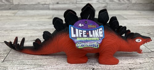 Ja-Ru Jaru Stegosaurus Life-Like Toy Squishy Stretchable Rubber Dinosaur Figure
