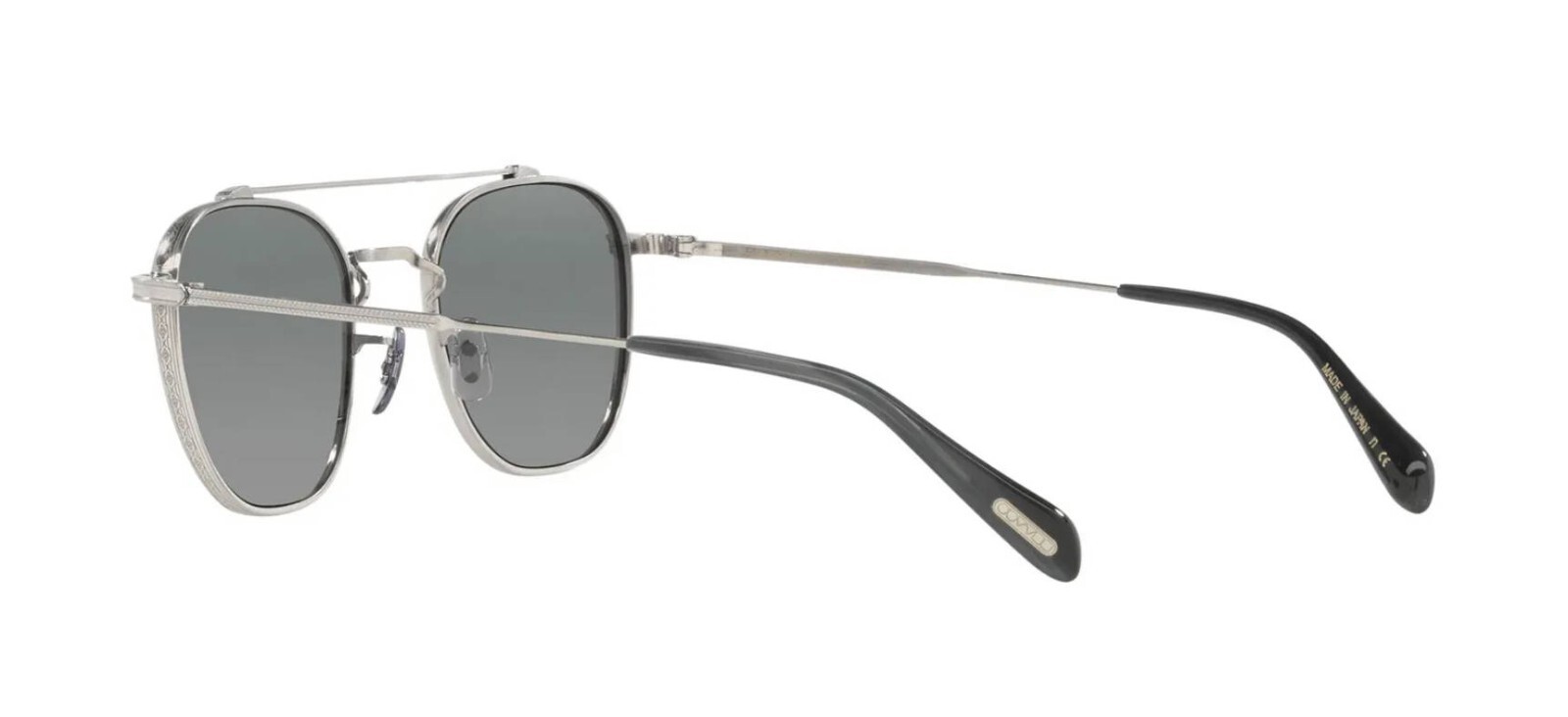 Pre-owned Oliver Peoples Mandeville Ov 1294st Brushed Silver/dark Silver Shaded Sunglasses