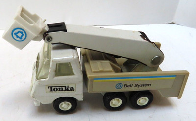 Vintage Tiny Tonka  Bell System Telephone Truck with Bucket Lift