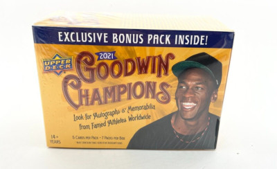 NEW SEALED 2021 Upper Deck Goodwin Champions Sports Cards Blaster Box 35 Cards