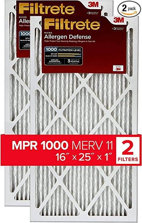 NEW 3M Filtrete 16x25x1, AC Furnace Air Filter, Allergen Def