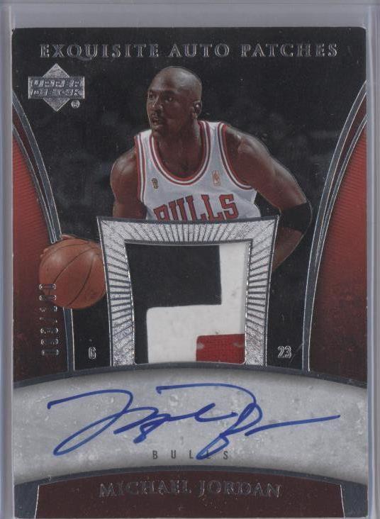 2005-06 Upper Deck Exquisite Collection - Autograph Patches #AP-MJ Michael Jordan /100 (AU, MEM) for sale online | eBay 2005-06 Upper Deck Exquisite Collection - Autograph Patches #AP-MJ Michael Jordan /100 (AU, MEM) for sale online | eBay