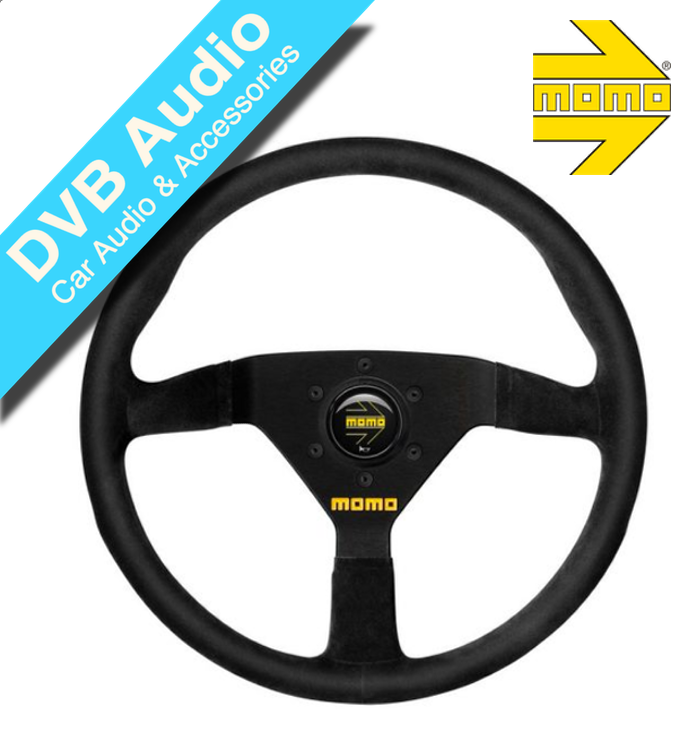 MOMO MOD.78 STEERING WHEEL - BLACK SUEDE Ø350mm FREE