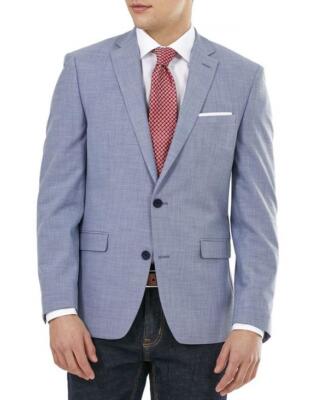 

Мужской голубой однобортный приталенный пиджак BAR III стрейч, Light blue