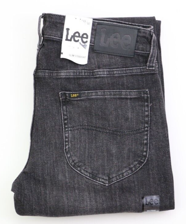 

Мужские джинсы New Lee Slim Straight Size W33 L32 Темно-серые, Серый, Lee Slim Straight