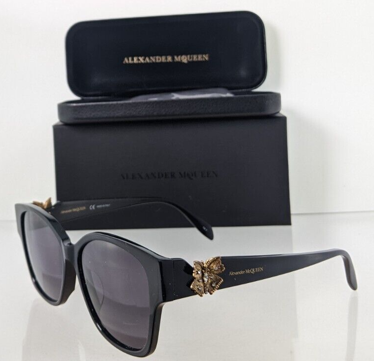 Pre-owned Alexander Mcqueen Brand Authentic  Sunglasses Am 0370 001 56mm Frame In Gray