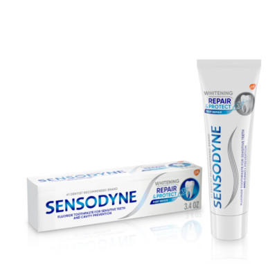 Sensodyne Repair and Protect Whitening Sensitive Toothpaste, Unflavored, 3.4 oz