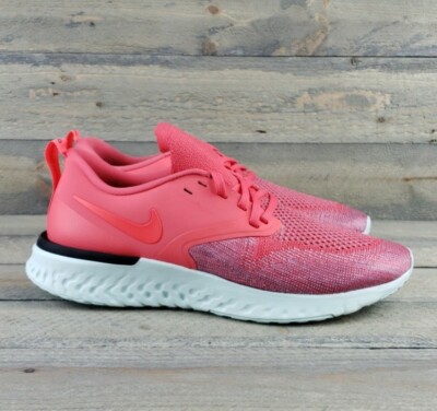 Nike Odyssey React 2 Flyknit Women's Running Shoes Ember Glow/Red Orbit NEW 