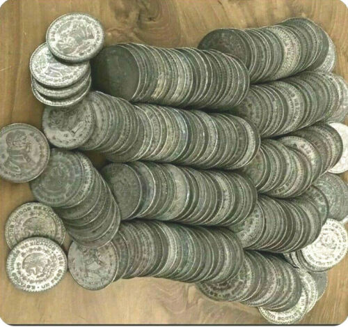 💎 10 LARGE SILVER MEXICO UN PESO COINS! 💎 LAST OF THE MEXICAN SILVER DOLLARS!