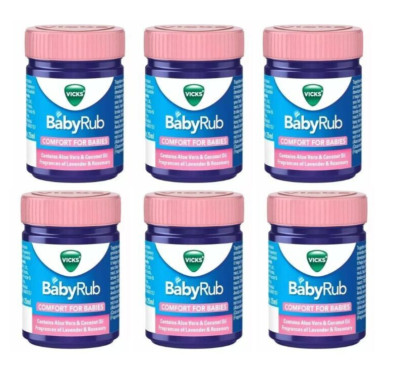 Vicks BabyRub Soothing Ointment Relives Cough Cold Headache for Babies 25ml(PX6)